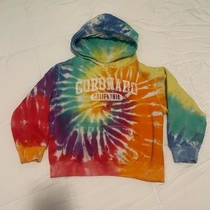 Ocean Beach ‘Coronado’ Tye-Dye Girls Hoodie Size S